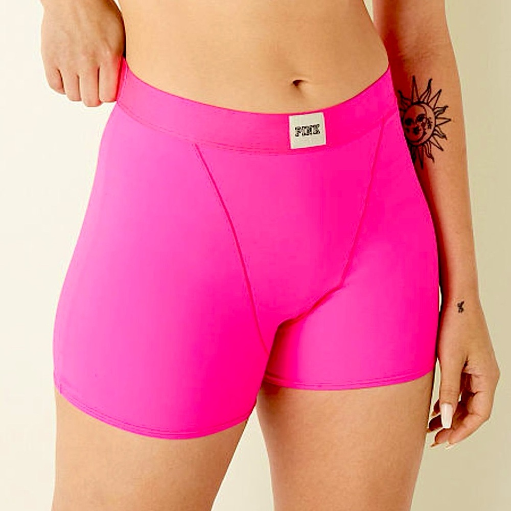 PINK Victoria's Secret Boxers Shorts in Atomic Pink 🩷